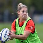 Amy du Plessis, training with the Black Ferns in Dunedin yesterday, is looking forward to playing...