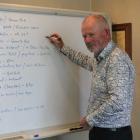 Invercargill mayor Nobby Clark shows  the "to-do" list he has for the term. PHOTOS: LUISA GIRAO