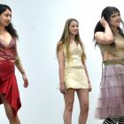 Designer Haze Alexandre (second from right) stands with (from left) Kennedy Lahood-Timu, Juni...