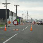 A road closure following the accident this morning. Photo: Wyatt Ryder