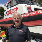 Jonathan Walmisley, the Wanaka Lakes branch president of Coastguard at the boat naming ceremony...