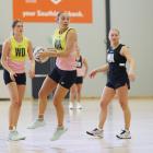 Mila Reuelu-Buchanan sizes up her options during the Silver Ferns training in Invercargill...