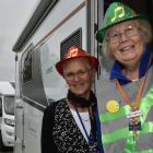 Bottom of the South Rally organiser Carol Higgins (left) and secretary Pat Chapple peak out of a...