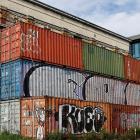 These eyesore shipping containers are set to be removed in February next year. Photo: Geoff Sloan