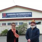 Oamaru Intermediate 60th anniversary organising committee members Julie Pringle and Ray Henderson...