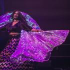A dancer performs a modern Bollywood style dance in front of hundreds of people at Queenstown’s...