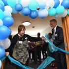 Ross Home manager Margaret Pearce and special guest Ian Macara open the Macara unit at Ross Home...