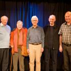 Taieri Dramatic Society life members (from left) Brian McCormack, Di Shirley, Doug Leggett and...