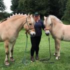 Rare Horse Society of New Zealand co-founder Megan Hopkinson is pictured with two stunning...