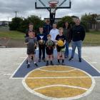 The newly completed half basketball court at Delta Drive in Waldronville is proving very popular...