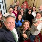 Scott Willis (centre, back row) and the Green caucus. PHOTOS: FACEBOOK