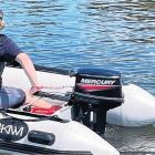 The Mercury 9.9hp outboard stolen from the Waimakariri Sailing Club. Photo: Supplied