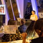 Domestic abuse survivor Gennady Sharpe speaks at the Awards &amp; Gala for Women’s Refuge...