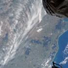 Apart from a small strip of cloud, the crew on the International Space Station had a clear view...