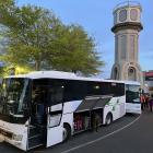 Buses replacing the Coastal Pacific were waiting outside Christchurch Railway Station at dawn....