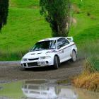 Caleb MacDonald and Kerran Graeve navigate a tricky section of the Lawrence Rally at the weekend....