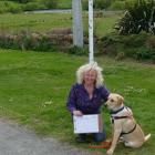 Lawrence resident Lucy Hibbert-Foy and Gordy the labrador. PHOTO: RICHARD DAVISON