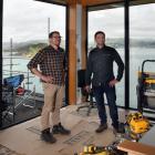 Tom Connor and Chris Jones in their Port Chalmers build which is also the Connor family’s home....
