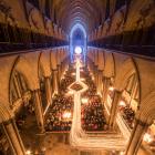 A time lapse photograph of an Advent service in Salisbury Cathedral in Salisbury, England. PHOTO:...