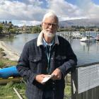 Lake Wānaka Grebe Project founder John Darby stands at the nesting grebe population site at the...