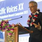 Prof Richard Blaikie makes the keynote address at the University of Otago’s Pacific Voices...