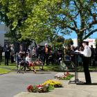 Dunedin RSA Service of Remembrance speaker Cadet Warrant Officer Olivia Goldsmith addresses those...
