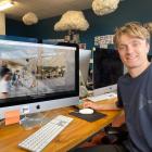 Te Pūkenga Otago Polytechnic School of Design third-year student Daniel van Lith with an image of...