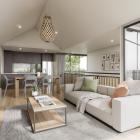 TGC Homes, luxury townhouses in Maori Hill, Dunedin, new build now selling, render of street view