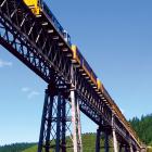 A train crosses the Wingatui viaduct. PHOTO: ODT FILES