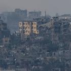 Buildings lie in ruin in Gaza, amid the ongoing conflict between Israel and the Palestinian...
