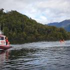 Wānaka Lakes Coastguard takes part in a Search and Rescue exercise on Lake Te Anau. PHOTO: WANAKA...