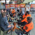Tradies enjoy a Cromwell Community House "Working Well" breakfast, made possible thanks to...