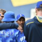 Coach Dion Ebrahim of the Otago Volts talks tactics at a recent training. PHOTO: Gregor Richardson