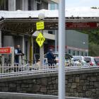 Armed police guard the entrance to Christchurch Hospital on March 15, 2019. Photo: Getty Images