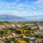Lake Te Anau and Te Anau town in Fiordland. PHOTO: GETTY IMAGES
