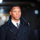 Actor Jonathan Majors outside court. Photo: Getty Images