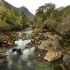The Lyvia River in the Dingwall Mountains, which flows into Doubtful Sound at Deep Cove. PHOTO:...