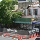 Demolition of 380 Princes St in Dunedin is to continue through the summer. PHOTO: GREGOR RICHARDSON