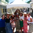 Enjoying the Long Table in Arrowtown yesterday are (from left) Janine Nichol, Darelle Jenkins,...