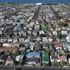 An aerial shot of South Dunedin. PHOTO: ODT FILES