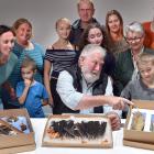 Dan Rae (centre) shows his extended family (from left) Rebecca Rae, Megan Rae, Xander Rae, 5,...