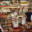 Alan Dick minds the shop in his Discount Foods store, in Cromwell, in November 1984. The building...