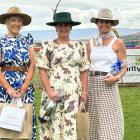 Winners of the Fashion in the Field event at the Omakau races yesterday are, from left, runner-up...