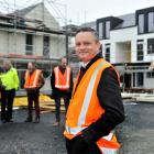 Green Party co-leader James Shaw checks Dunedin’s Toiora High Street Co-housing development with...
