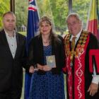 Louisa Eades, Governors Bay Jetty Trust secretary, received a city council civic award for her...