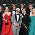 The cast of Succession celebrate their Emmy haul. Photo: Getty Images