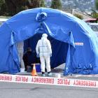 A section of Hillary St in Pine Hill was cordoned off yesterday as investigators continued to...