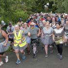 Participants in the Dunedin park run’s 10th anniversary run set out on Saturday morning. PHOTO:...