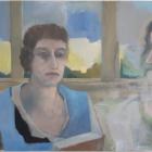 Couple Reading, (2022) by Sandra Bianciardi. Oil on canvas, 54cm×65cm.
