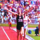 Dick Tayler wins the 10.000 metres in 1974. PHOTO: ODT FILES